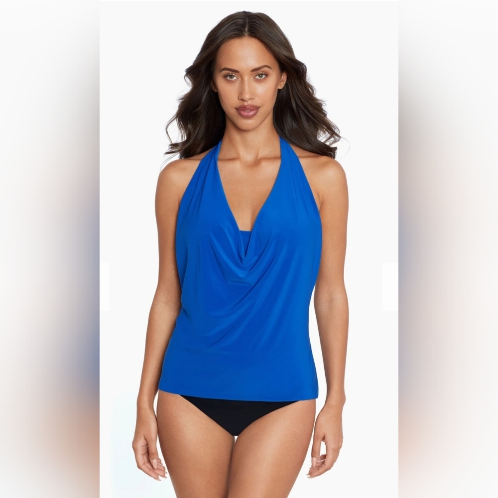Miraclesuit Magicsuit DD Sophie Tankini Top- Saphire Blue 14 NWT
